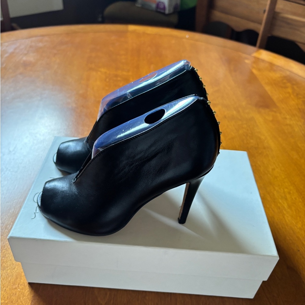 Halogen studded 4 inch black bootie